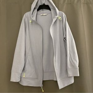 🟣 OLD NAVY Performance Fleece Gray Jacket XL EUC